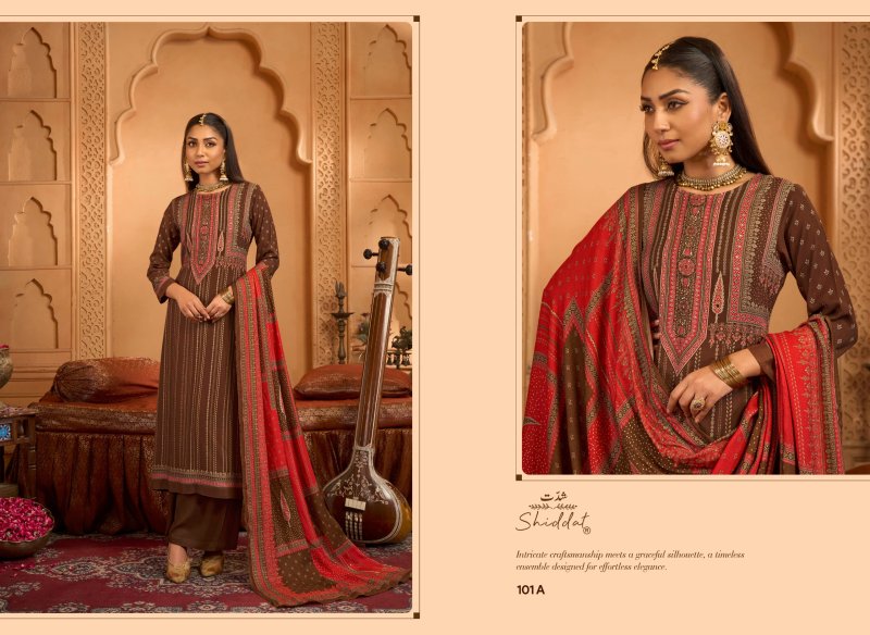 Calista 101 By Shiddat Viscose Pashmina Dress Material 
